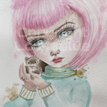 Original watercolor maleri 1