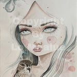 Original watercolor maleri 9